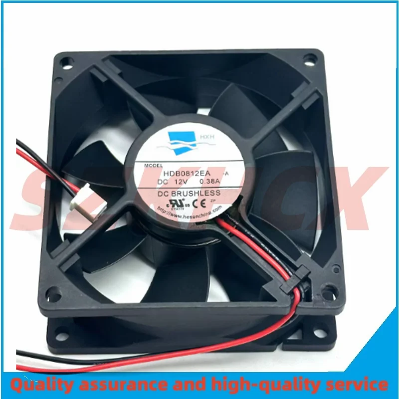 1PCS/LOT HXH HDB0812EA DC 12V 0.38A 80x80x25mm 2-Wire Server Cooling Fan