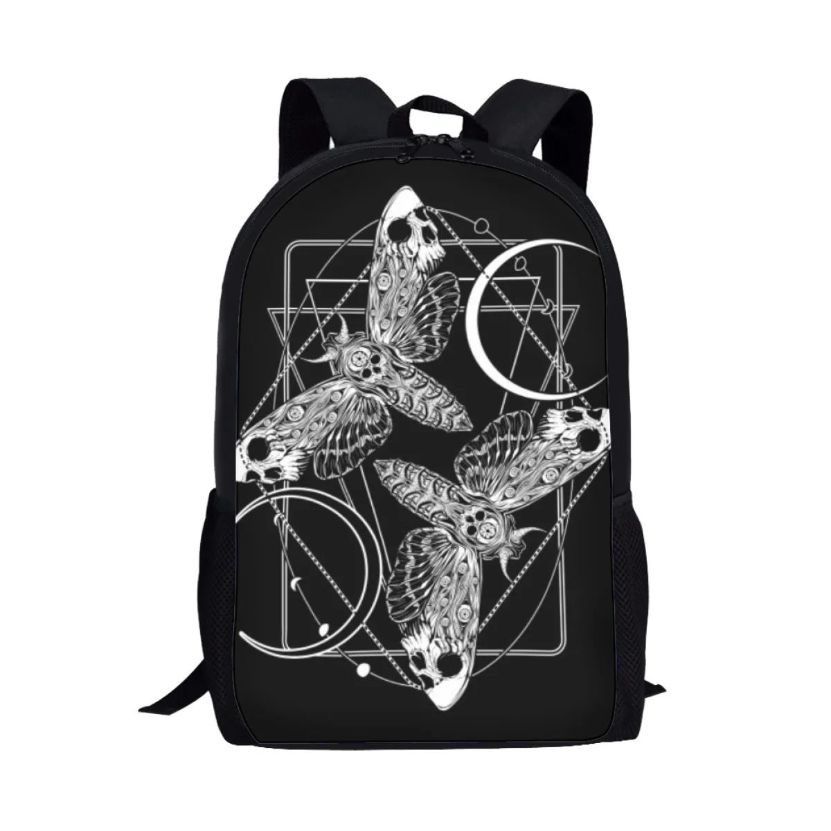 Anime Death Moth Pattern Spirit Board School Bags para meninos, alunos primários, mochila de moda, saco de viagem casual infantil