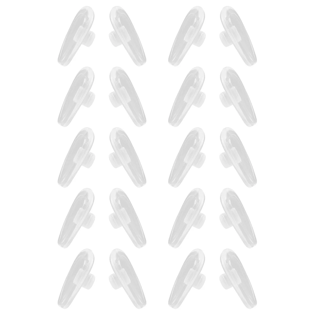 

10Pairs Soft Silicone Nose Pads for Eyeglasses Hypoallergenic Flexible Anti-Slip Nose Pads for Daily Wear Glasses