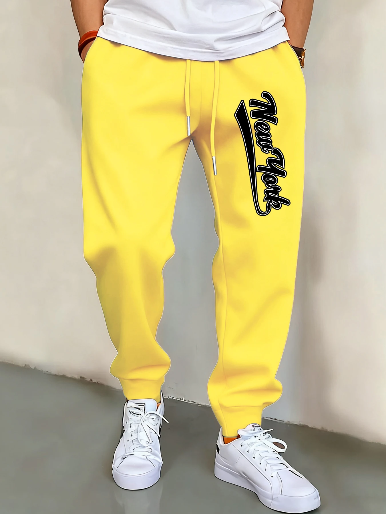 

New York Brooklyn Number 23 Design Mens Sweatpant Sport Fleece Joggers Pants Fleece Fashion Trousers Drawstring Pocket Male Pant