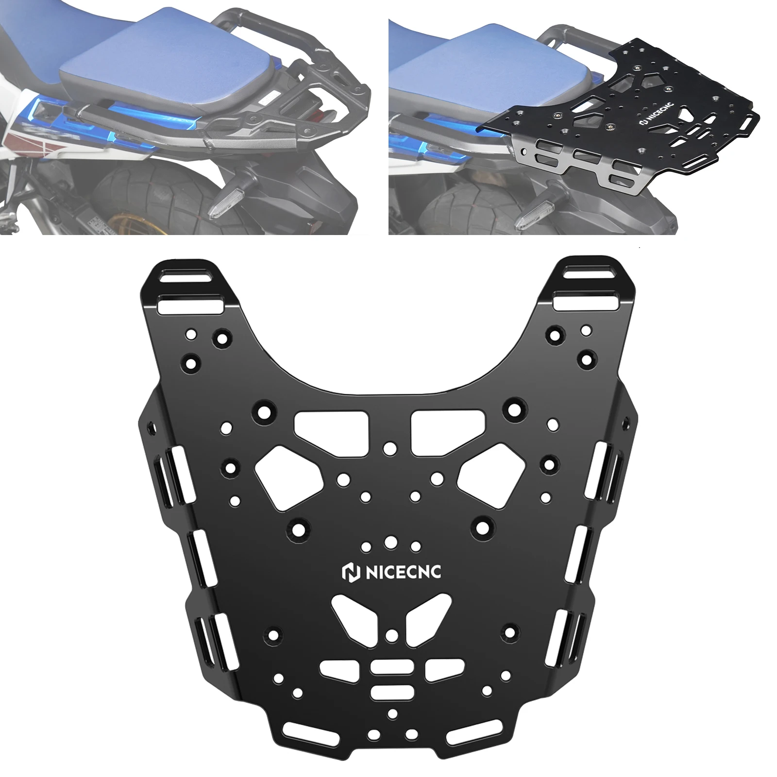 NICECNC Motorcycle Rear Luggage Rack for Honda CRF1100L Africa Twin/Adventure Sports 2022 2023 2024 2025 2026