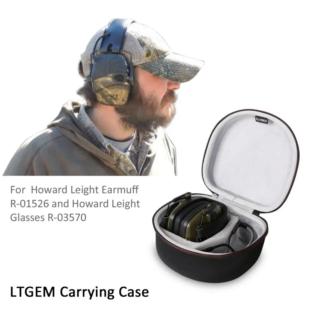 

LTGEM Case for both Howard Leight For Honeywell or Awesafe GF01 Impact Sport Earmuff and Genesis Sharp-Shooter Safety Eyewear