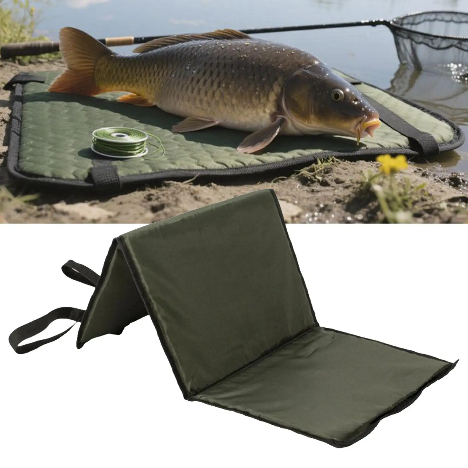 

Fishing Unhooking Mat - Catch and Release Mat for Carp Fishing, Portable Waterproof Non-Slip Fish Protection Mat for Beginners