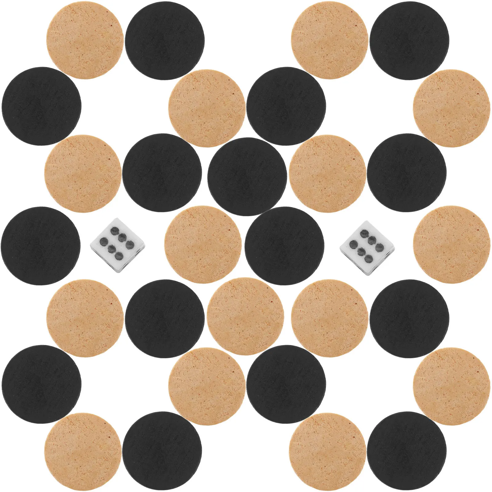

1Set Wooden Chess Pieces Premium Craftsmanship Stable Performance Backgammon Checkers Board Game Accessory Backgammon Pieces