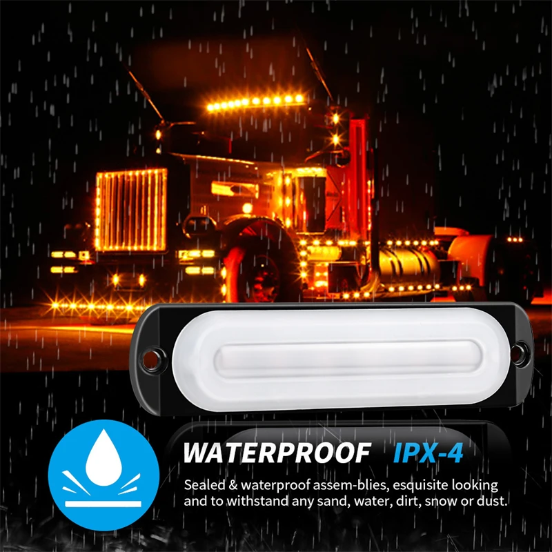 4X6 Led Auto Truck Off Road Signaal Waarschuwingslichten Noodgevaar Flits 12-24V Strobe Universele Lampen Bar Accessorie