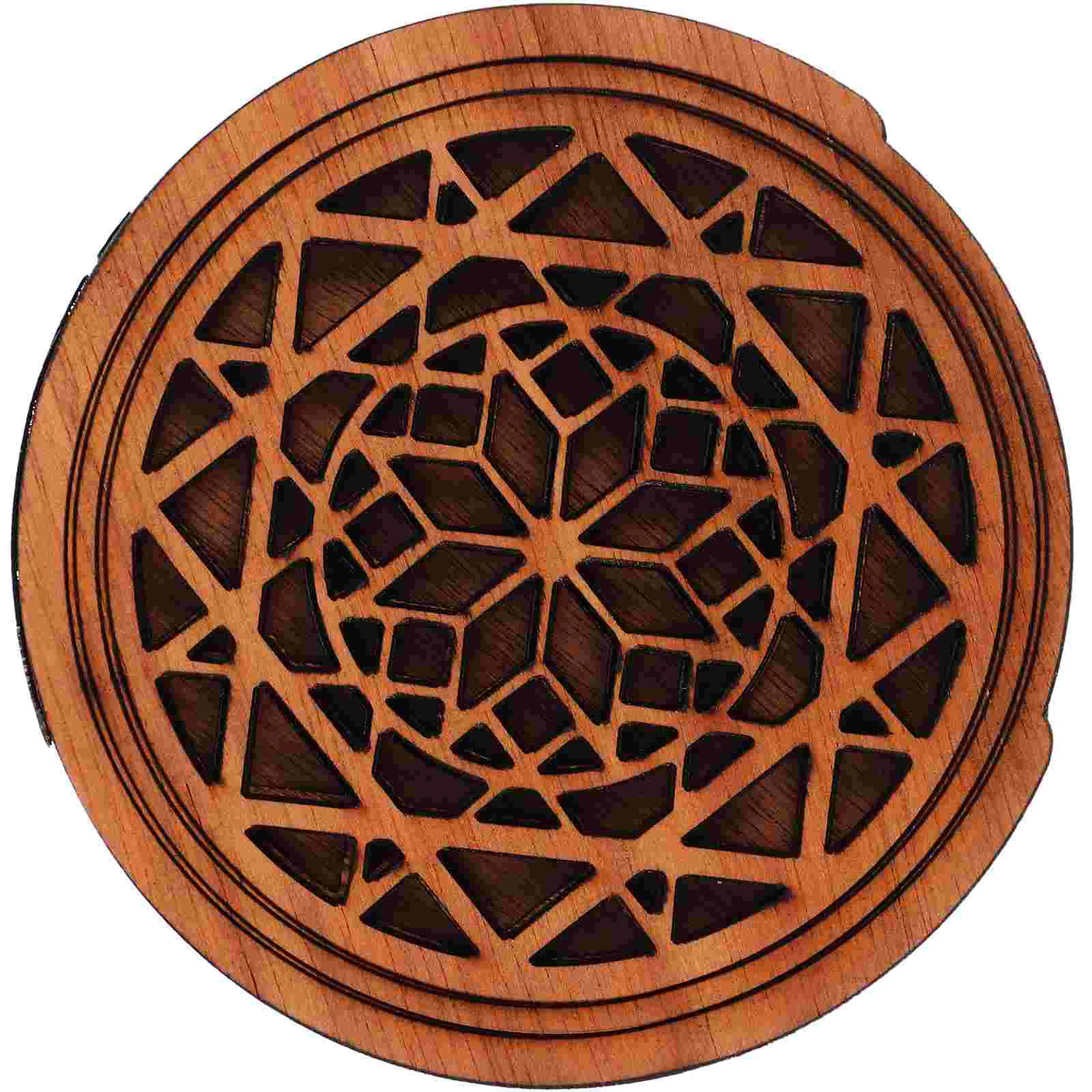 Acoustic Guitar Sound Hole Cover Resonator Parts Accessory Anti-howling Wooden Soundhole Light Brown Feedback Buffer Insert