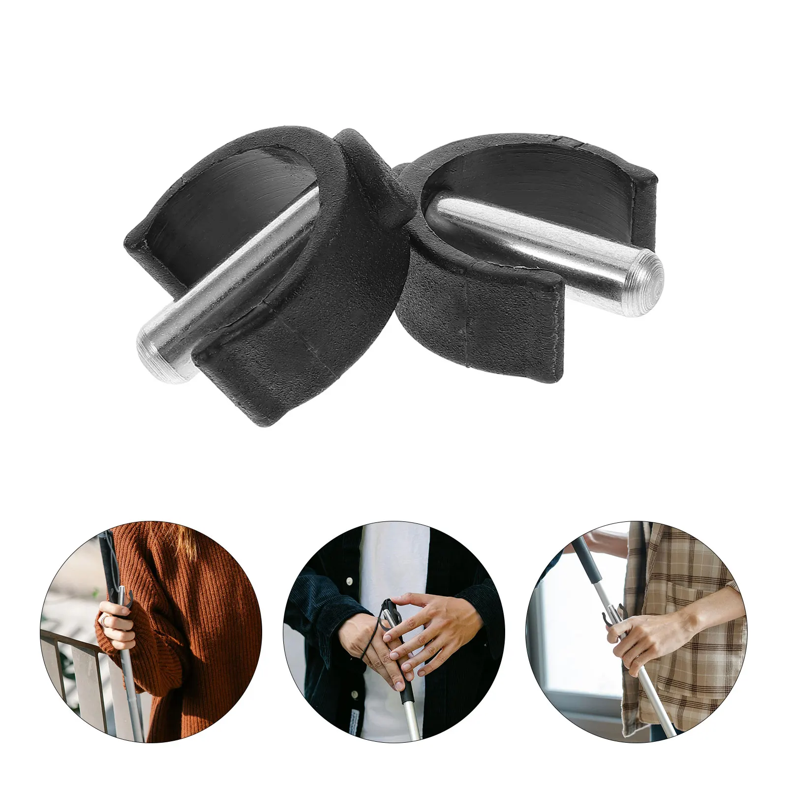 

12pcs Walking Cane Replacement Pin Locks C-Clip For Trekking Poles Adjustable Universal Holder Clips Lightweight C-Shaped Latch
