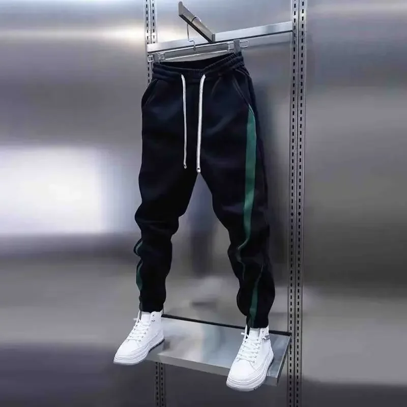 2024 Autumn Men's Sport Pants High Street Joggers Trendy Trousers 9-Minute Sweatpants Fashionable Daily Men's Clothing New