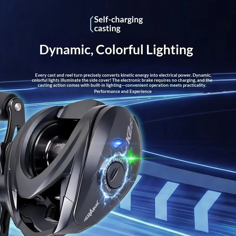 New Product Fishingfans K2DC Baitcasting Reel 9KG Drag 7+1BB Dual Sealed Bearings Anti Saltwater Magnetic Brake Fishing Reel