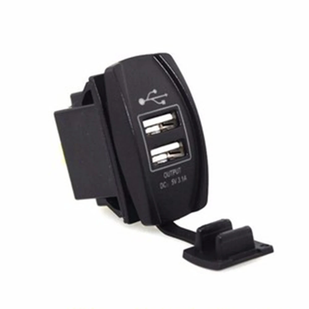 STTL DC 12V-24V Marine/Boat/Car 2 Port USB Power Socket Charger with LED  Technology