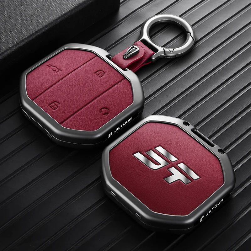 Car Key Case Key Fob For Chery Jetour T1 T2 Traveller I-DM Votour T10 Freedom Zinc Alloy Full Protection Shockproof Accessories