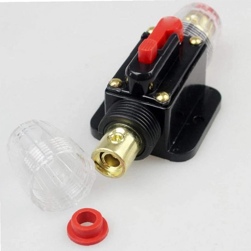 Circuit Breaker 12V-48V DC 50A Resettable Car Stereo Circuit Breaker Power Protection System