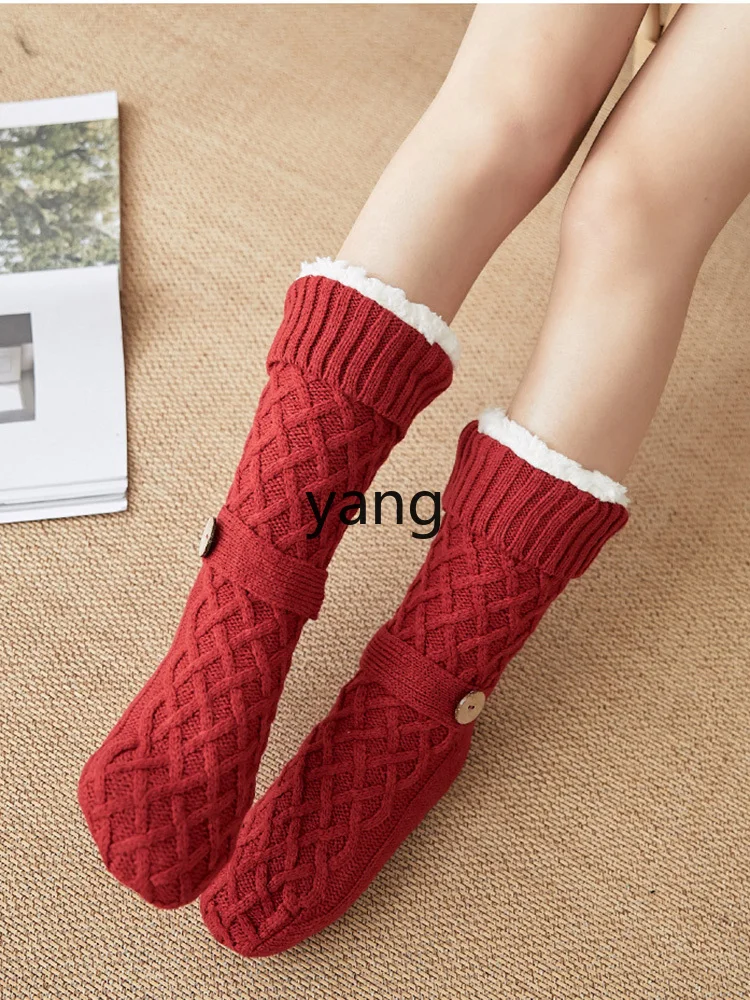 LMM super thick plush warm floor socks women's autumn and winter sleeping foot warm socks plush foot guard