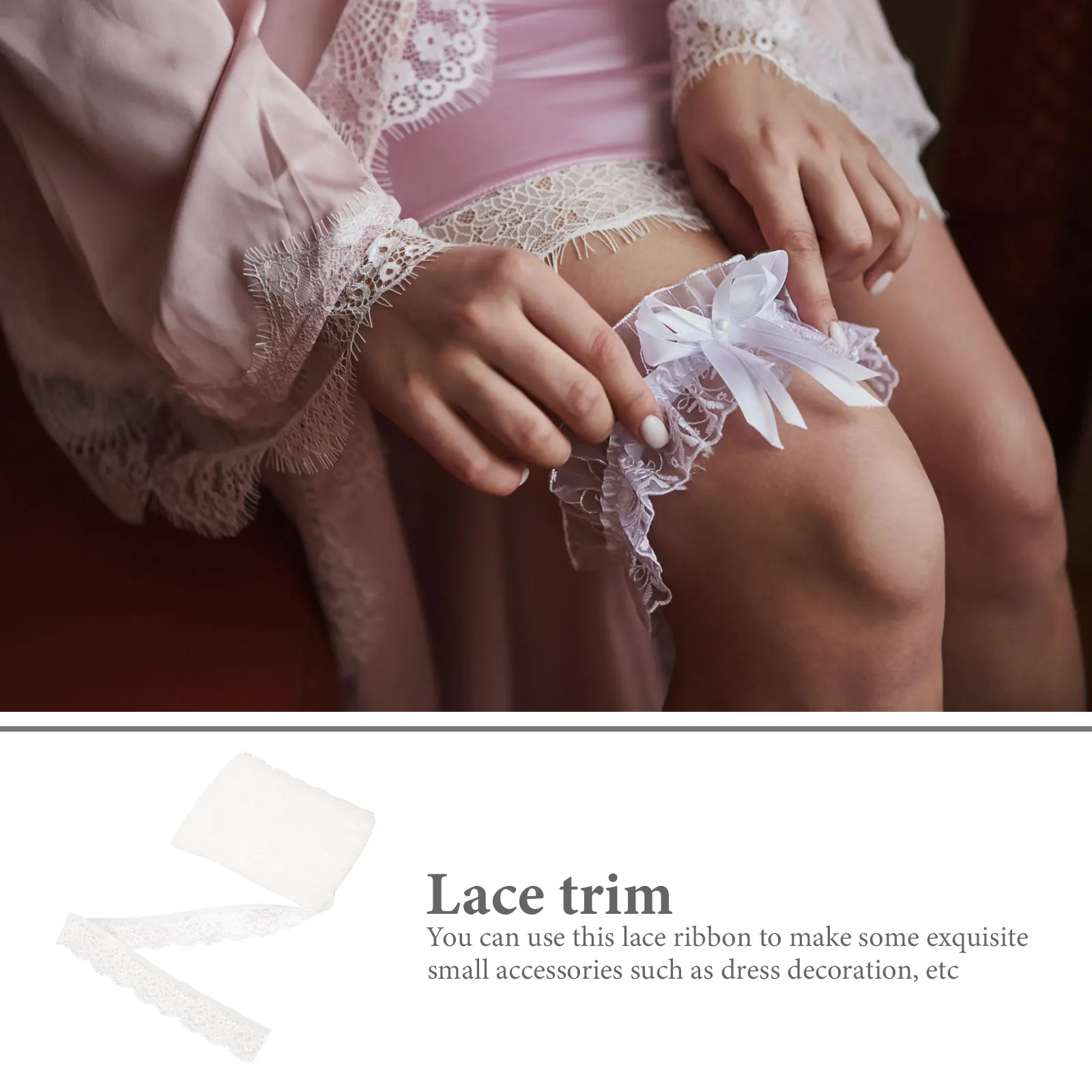 

Stretch Trim Ribbons White Sewing Embellishments Lace Fabric Ribbons DIY Supply Craft Home Textile Lace Trims