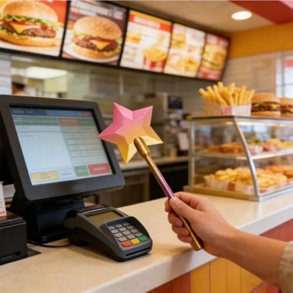 

3D-печатная волшебная палочка-держатель для кредитных карт с функцией Tap-to-Pay, портативный держатель для карт Star Magic Wand