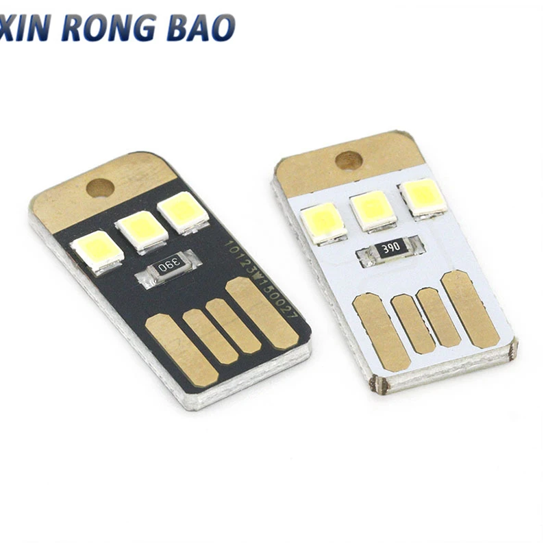 5pcs 0.2W USB LED Bulb Book Light per Laptop PC Powerbank lampada da notte Mini Pocket Card USB Power LED Night Light