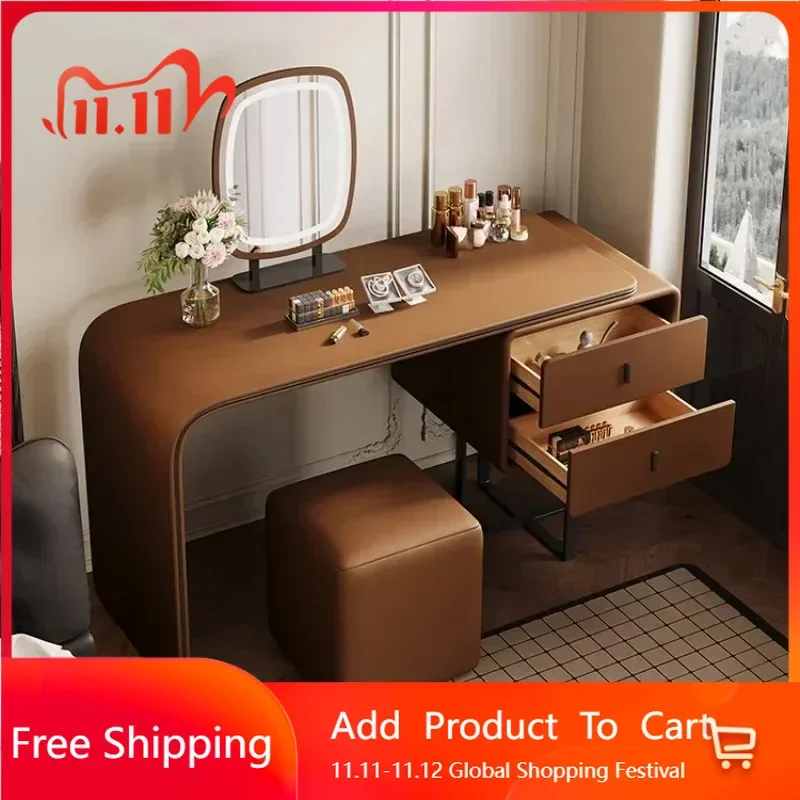 

Luxury Black Vanity Table Organiser Aesthetic Beauty Luxury Makeup Cabinet Space Saving Jewelry Penteadeira Trendy Furniture