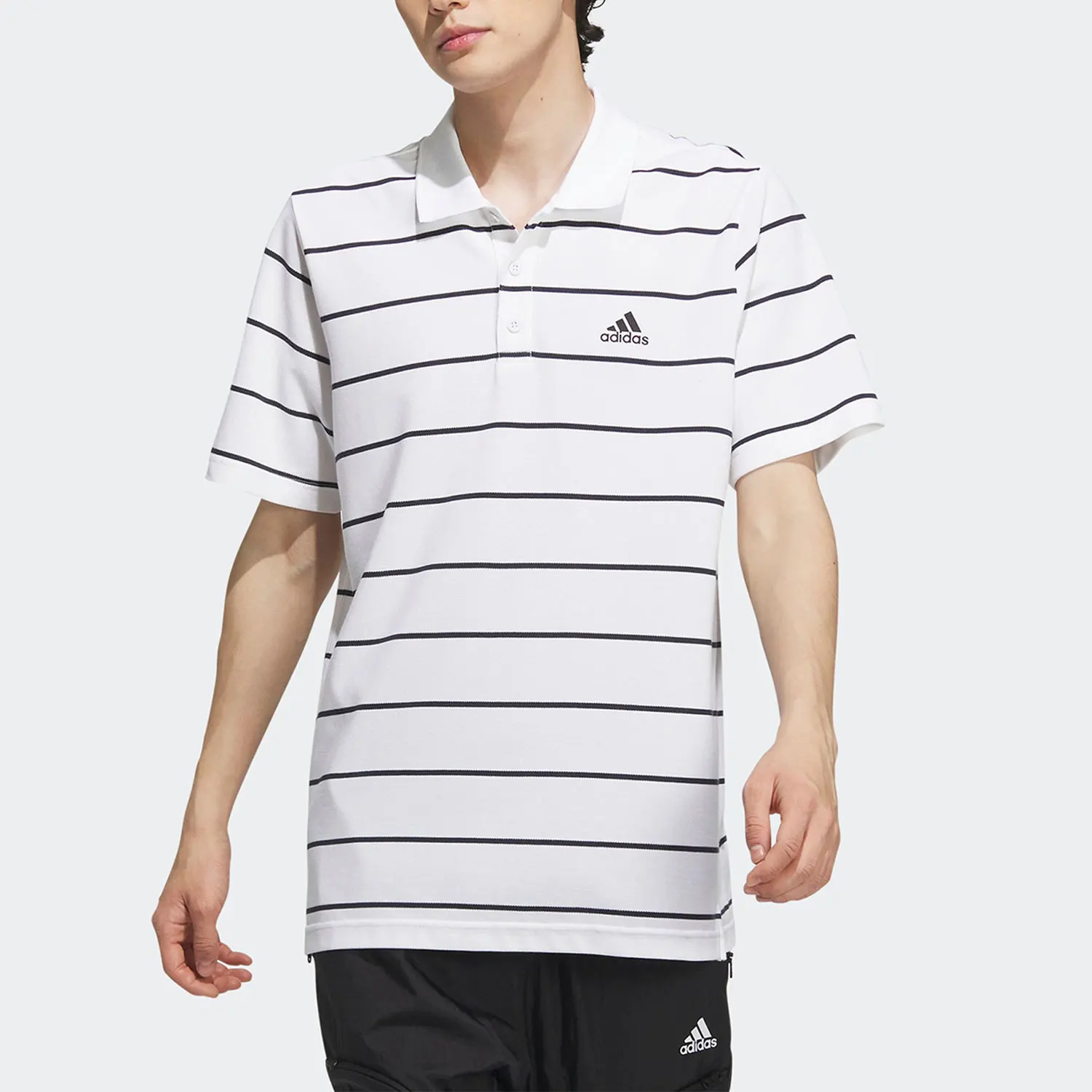 

Оригинальная мужская повседневная спортивная футболка Adidas New Season с коротким рукавом и воротником IA8166