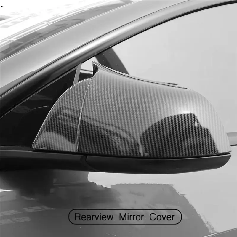 AEA6-Car retrovisor capa protetora guarnição exterior porta capa lateral asa espelho tampa para tesla modelo 3 2016 -2024