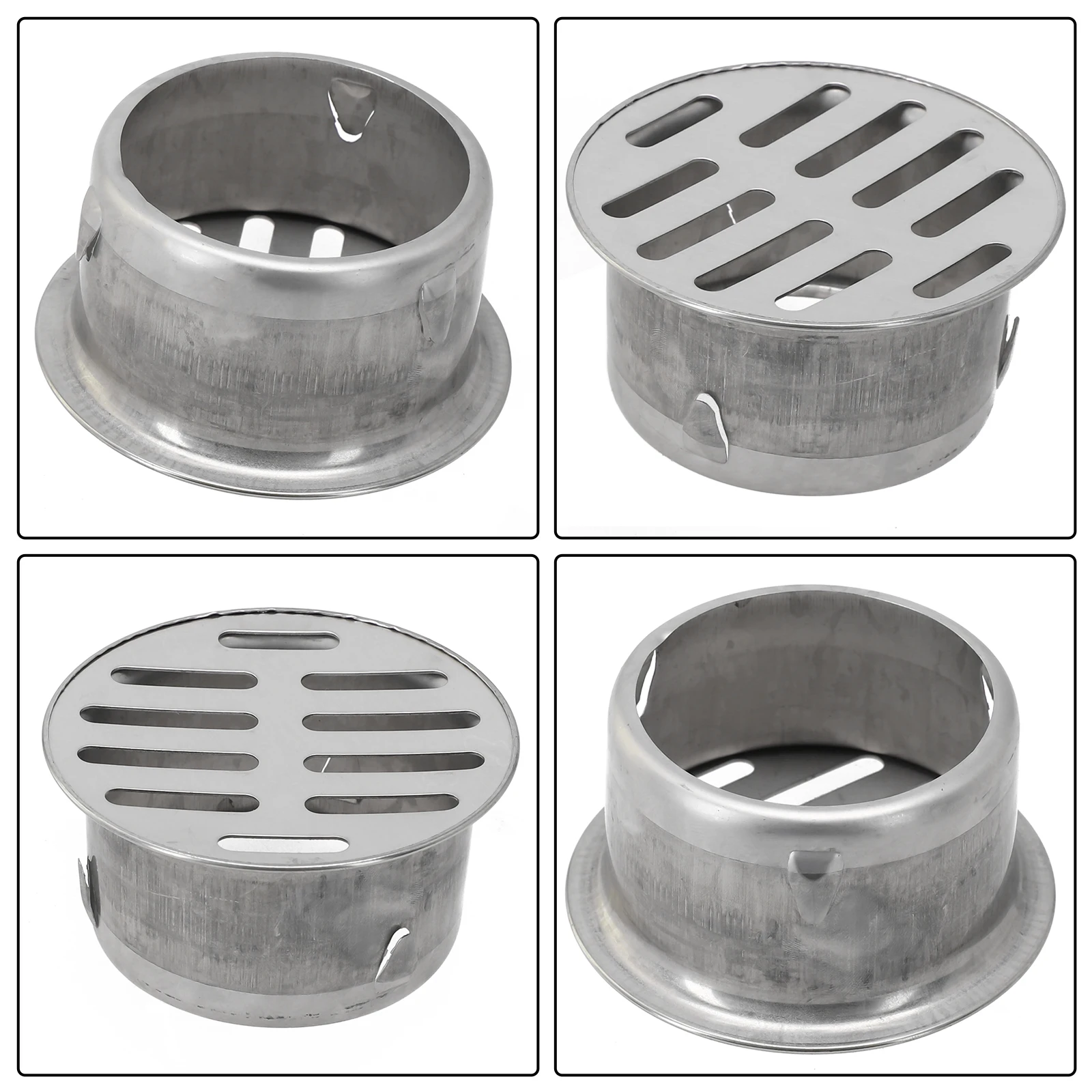 Floor Drain Stainless Steel Balcony Drainage Roof Round Floor Drain Cover Rain Pipe Cap Outdoor Drainage Pipe Accessories