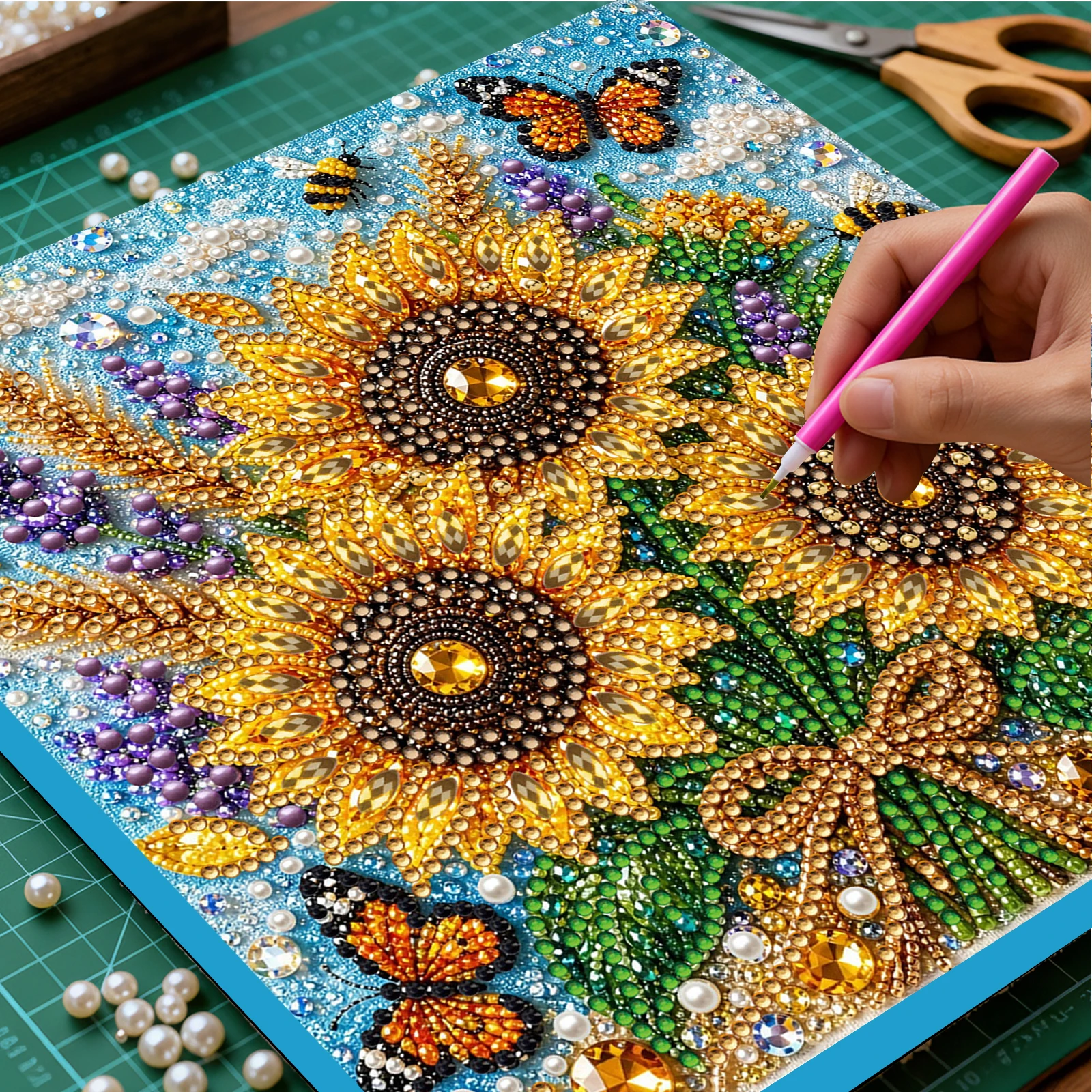ชุดอุปกรณ์วาดภาพไข่มุก DIY ลาย - Art Craft Flower บทวิจารณ์และราคา