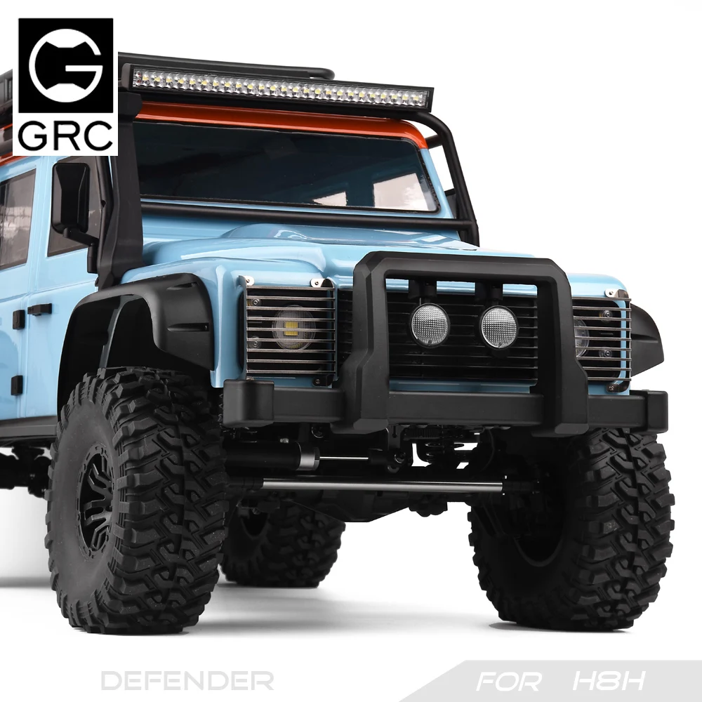 GRC H8H RC auto-onderdelen roestvrijstalen koplampafdekking simulatie gemodificeerde auto shell beschermende metalen plaat upgrade-accessoires