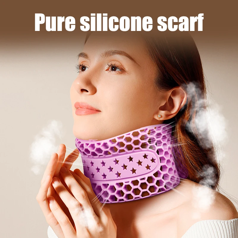 Soft Silicone Breathable Neck Brace Support Adjustable Braces For Home School Office Travel