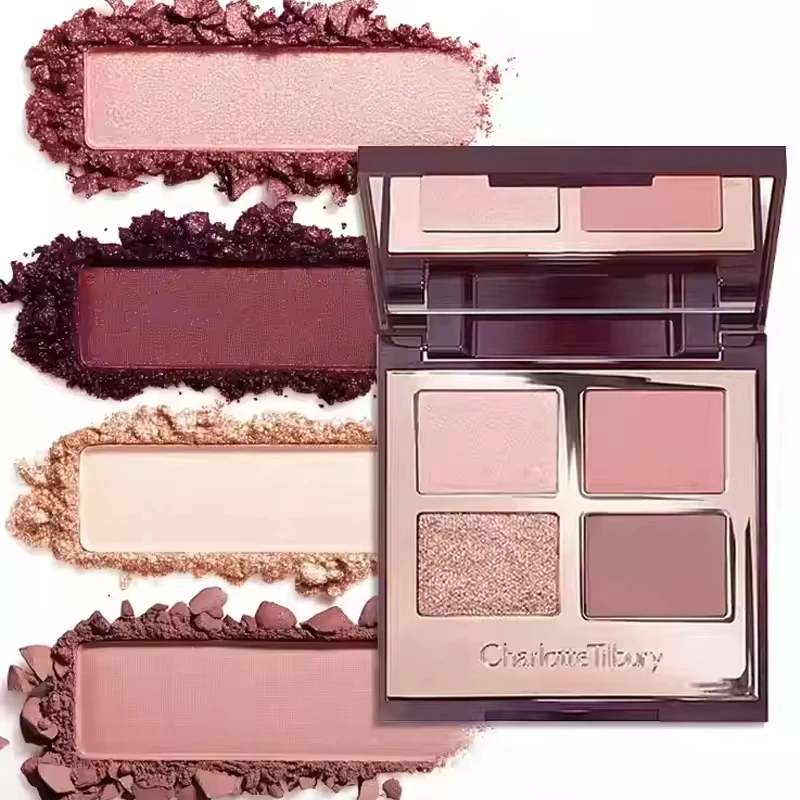 Charlotte Tilbury Luxury Palette Pillow Talk Lidschatten Palette Nude Pink 4 in 1 Langanhaltend Matt Schimmernd Augen Makeup