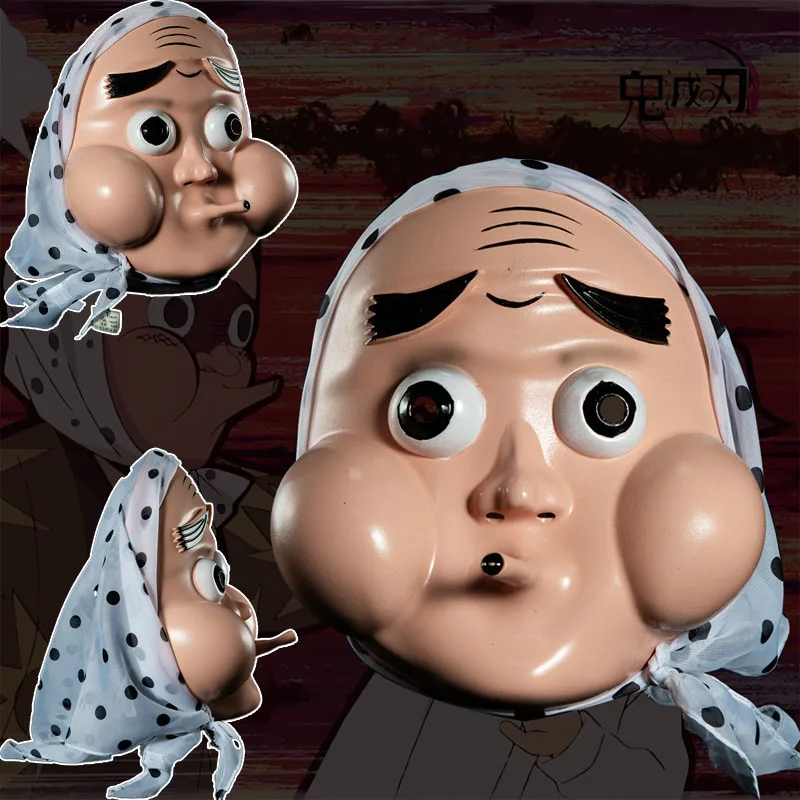 

Demon Slayer Cosplay Party Headgear Halloween Costume Cosplay Haganetsuka Hotaru Mask Party Props Resin Hard Rubber Mask Gifts