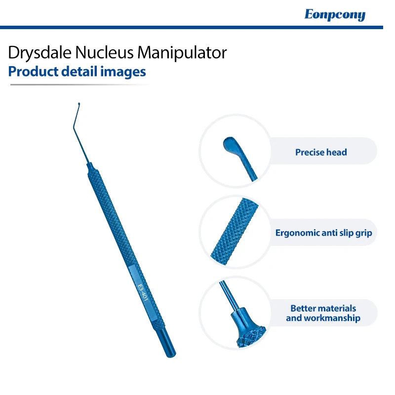 Drysdale Nucleus Manipulator Titanium Alloy Lightweight Anti‑Corrosion High‑Precision Reusable Ophthalmic Surgical Instrument