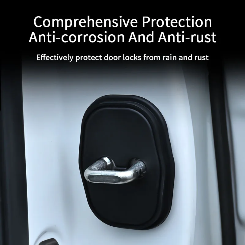 4pc/set Universal Silicone Car Door Lock Cover For Peugeot 206 5008 4008 3008 207 308 408 307 508 GT Auto Protection Stickers