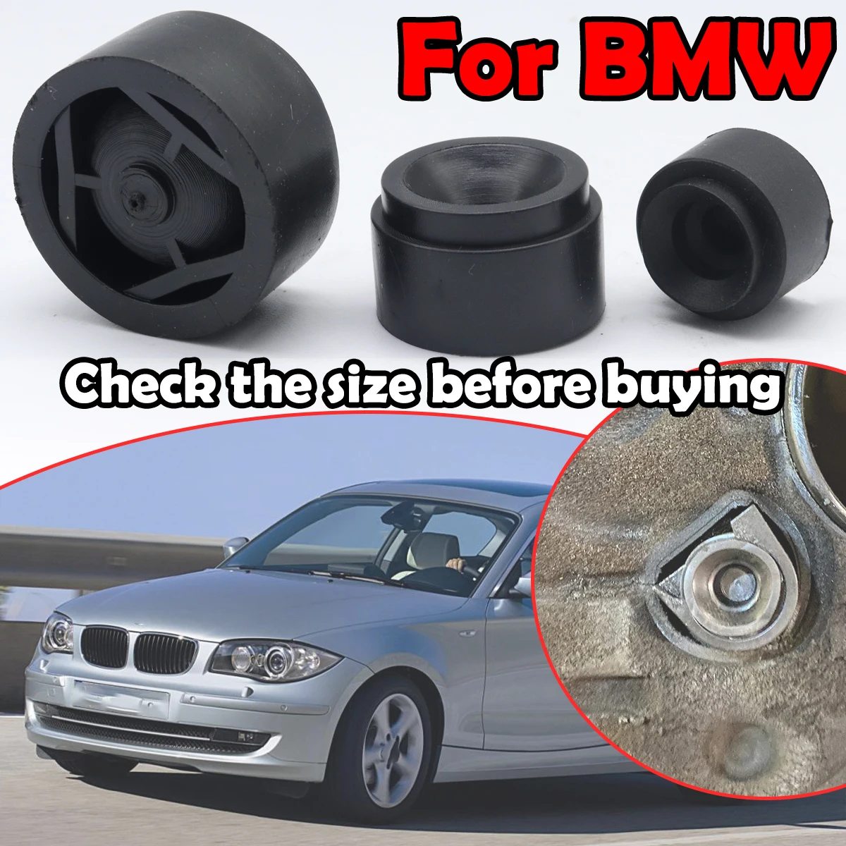 

Car Engine Cover Mounting Clip Push-on Connector Grommet Bushing Absorber For BMW E81 E88 F20 F21 E90 E92 E93 F31 F33 E61 F10