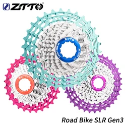 ZTTO SLR Gen3 12s Road Bike Cassette New Tooth Shape Super Light Weight Red Purple Blue 11-30 11-34 11-36 K7 12s Spokets HGR