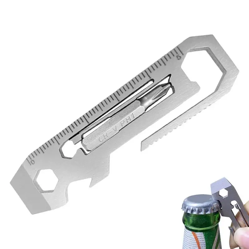 Stainless Steel Survival Pocket Tool Card Tool Wallet Multi Wrench Gadget Pocket Sized Survival Card Wallet Tools for Camping