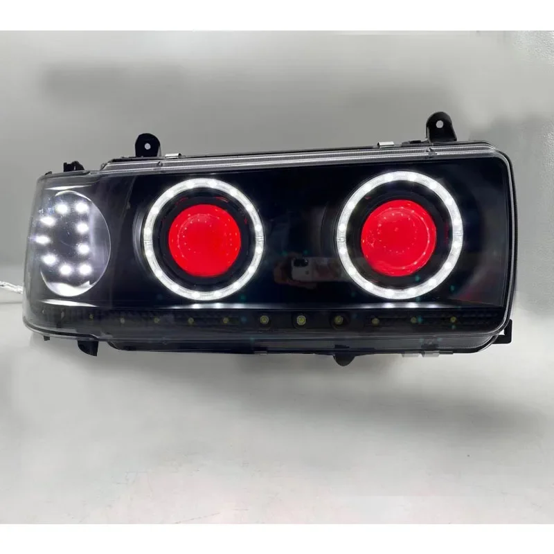 Xenon Headlight Assembly for Toyota Land Cruiser 4500 FJ80 LC80 LED Modified Headlamp with Angel Eye 2pcs