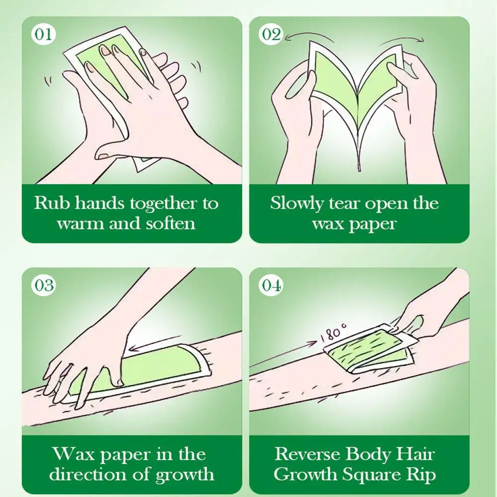 20 قطعة/المجموعة/مجموعة شرائط شمع لإزالة الشعر للوجه/الجسم/بيكيني جوهر الصبار الطبيعي شرائط شمع لإزالة الشعر على الوجهين