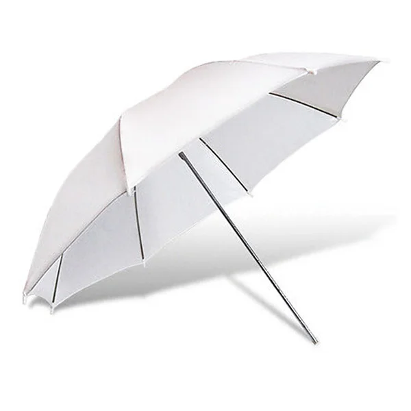 

2pcs Soft Umbrella For Photography Studio Flash Light Metal Plug Foldable Lightweight White Professional Use Eliminate Glare