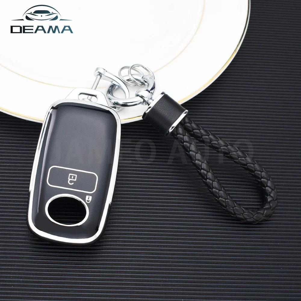 TPU Car Key Cover for Toyota Perodua RAIZE Veloz Avanza Wigo 2023 Case for Daihatsu Rocky Key Holder Remote Case Keychain Alarm
