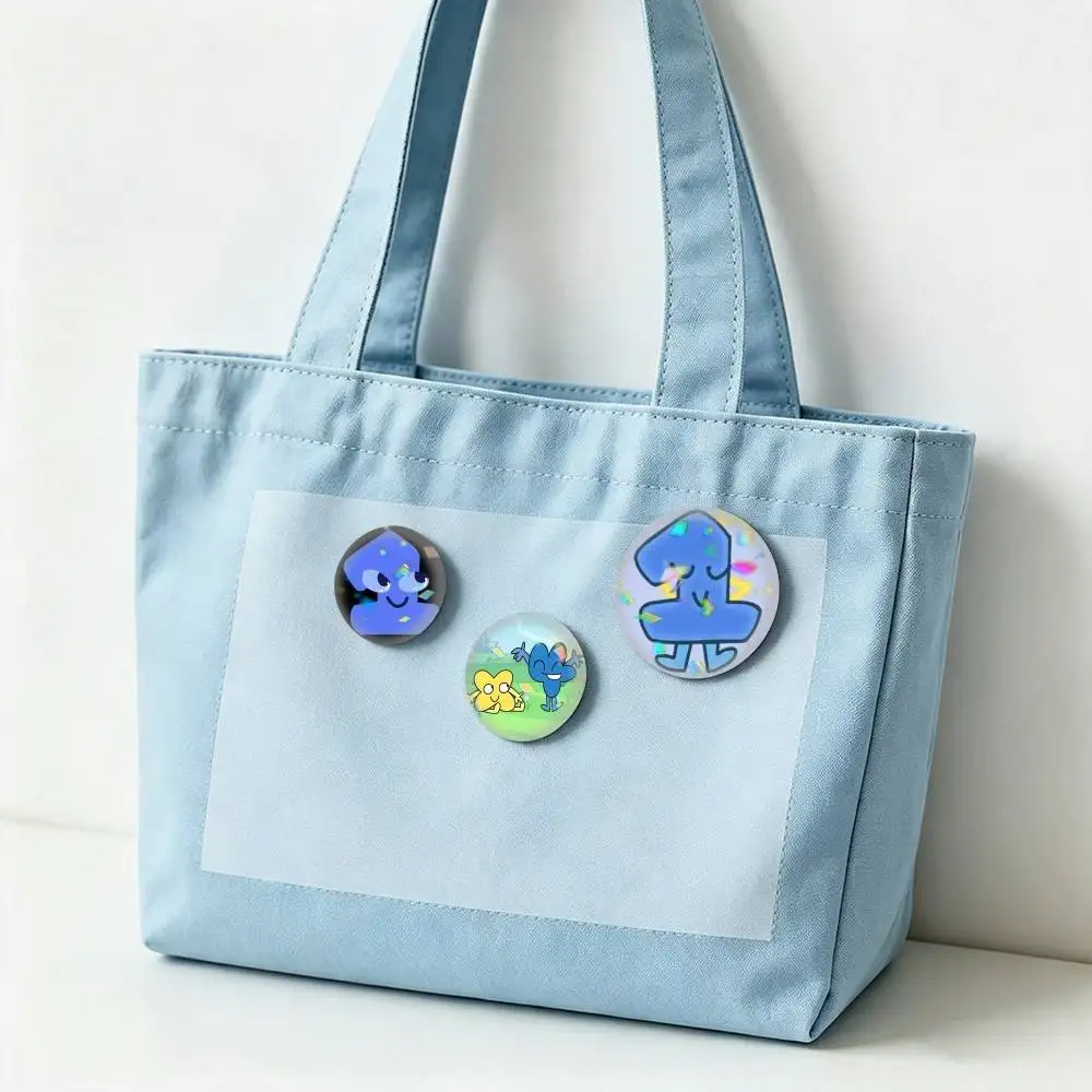 Battle F-for Dream Island BFDI 25 32 44 58 75mm Badges Personalized Round Brooches Pins Accessory Gift