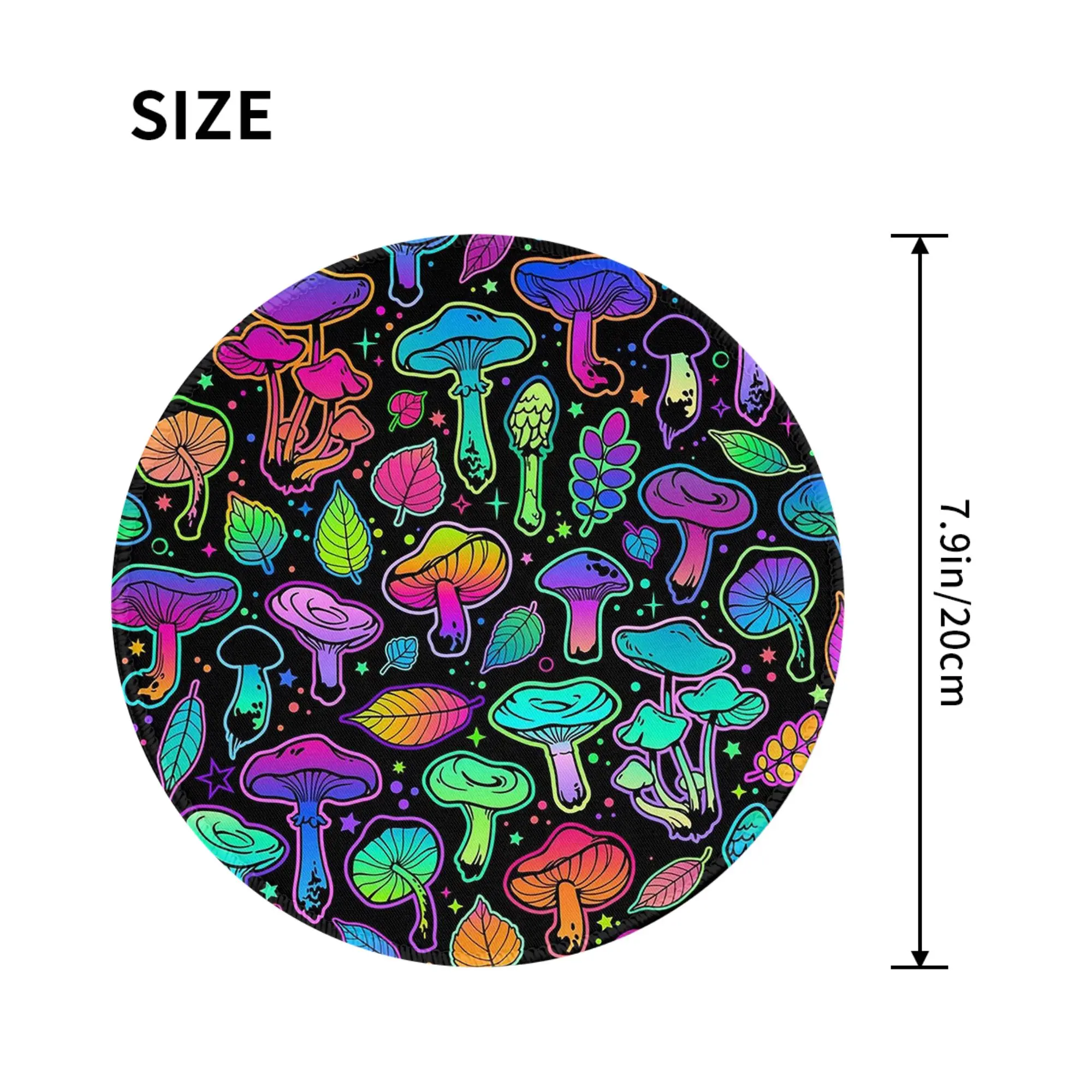 Psychedelic magic rainbow mushrooms Trippy Mushroom Mouse Pad Computer Keyboard Mouse Mat PC Laptop Desk Mat Office Table Mats