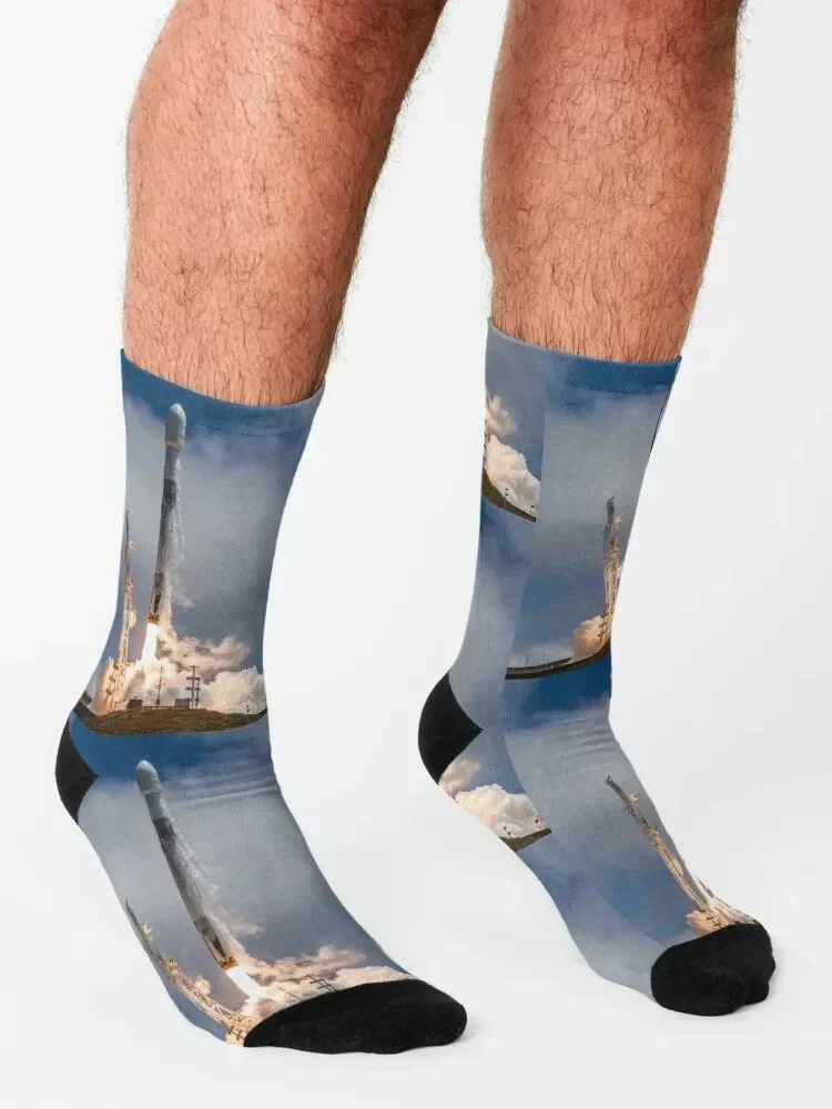 SpaceX rocket launch Socks Non-slip New year's christmass gift basketball Mens Socks Women's