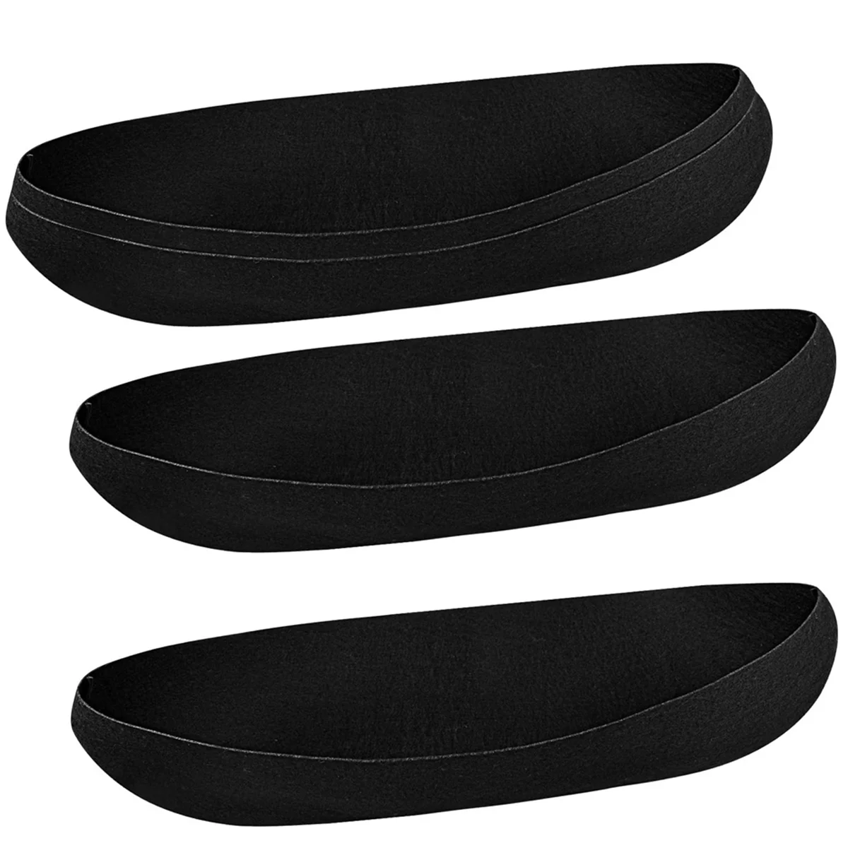 

3PCS Planter Basket Liners Fabric Window Box Liners Felt Trough Planter Liner Replacement Black Liner 36In