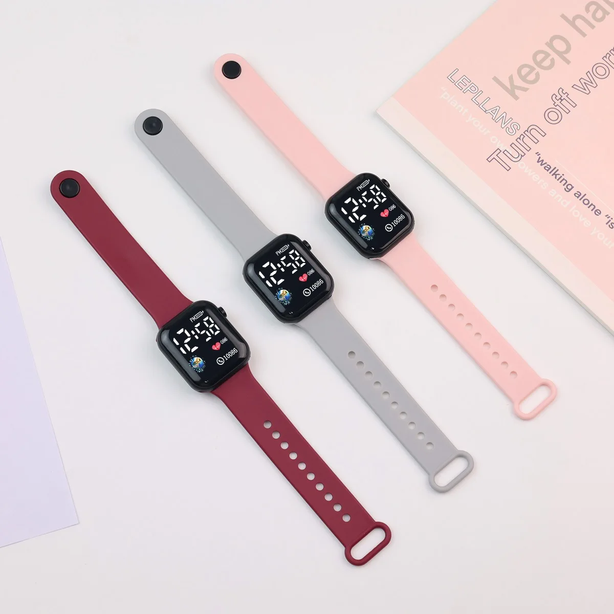 New LED Digital Watch For Kids Boys Sports Waterproof Watches Girls Rubber Digital Watch Casual Childrens Electronic Reloj view 5