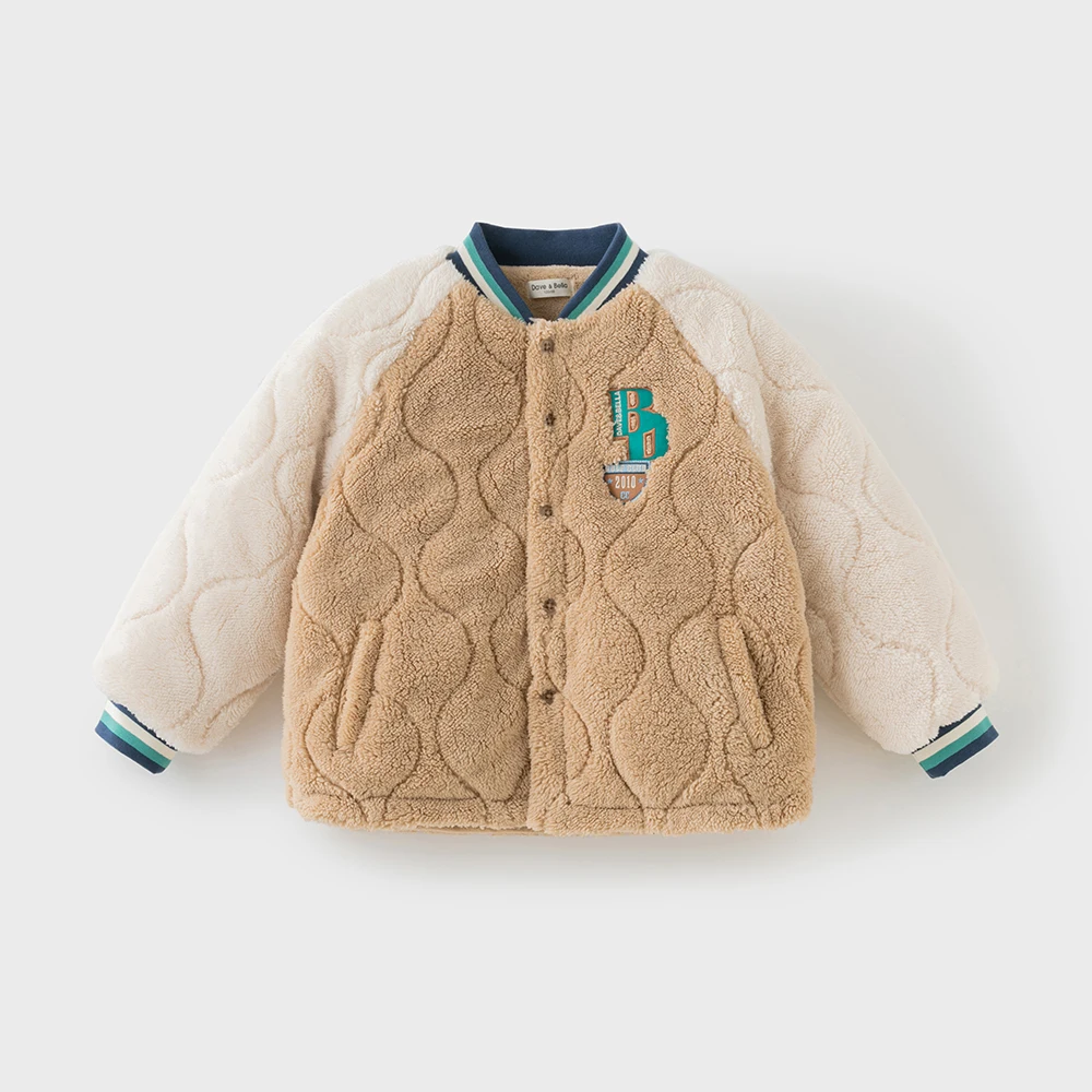 ديف بيلا الأولاد ملابس المنزل مجموعة الخريف الشتاء الأطفال المخملية منامة طويلة الأكمام معاطف علوية السراويل قطعتين مجموعة رشاقته DK4254669 #2