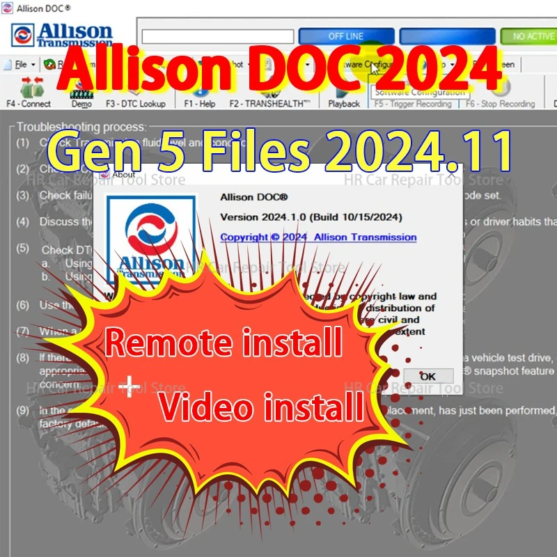 Allison DOC Premium 2024 GEN5 File 2024 أداة خدمة الكمبيوتر مع keygen يمكن أن تعمل لأدوات السيارات NEXIQ #1