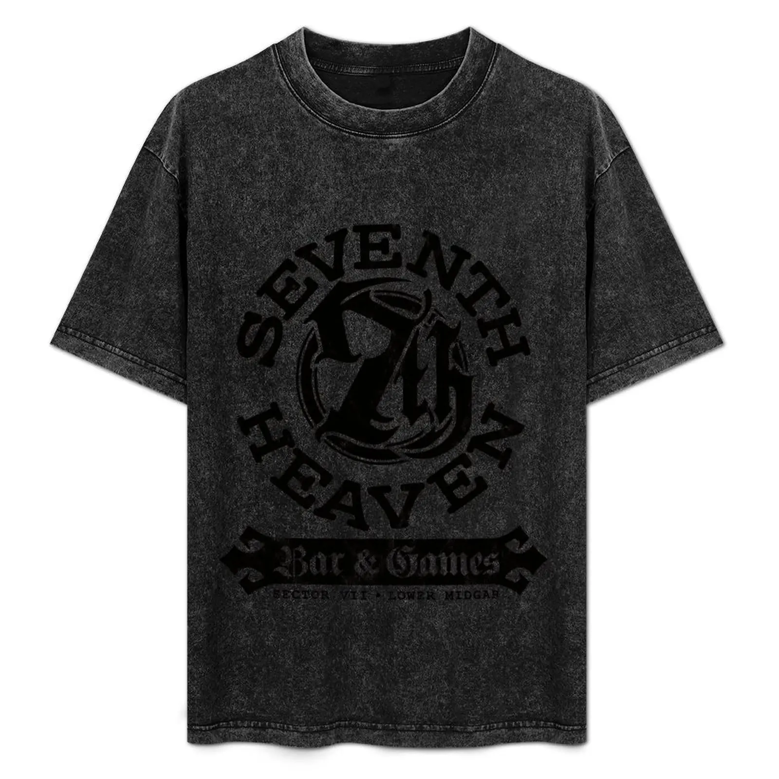 

Sector 7  Seventh Heaven Bar (Black) T-Shirt heavyweights quick-drying street wear for a boy shirts men