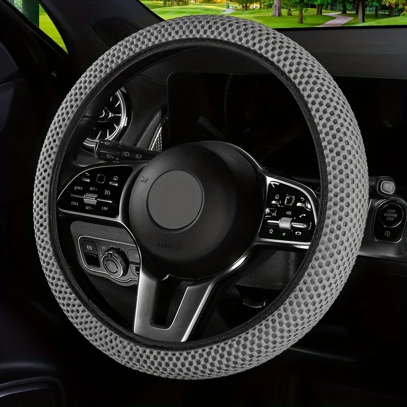 Auto-Lenkradbezug Rutschfest Langlebiger Stoff Weicher Universal-Lenkradbezug Auto-Innenausstattung Autozubehör