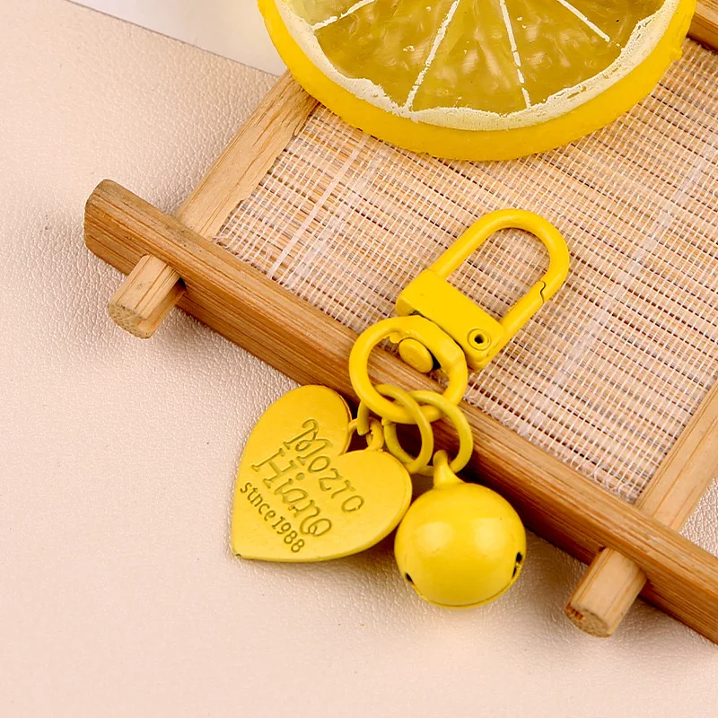 30pcs/set Keychain Heart Small Bell Alloy Key Chain Charm Bag Pendant Key Ring Best Party Lovers Gift Jewelry брелок