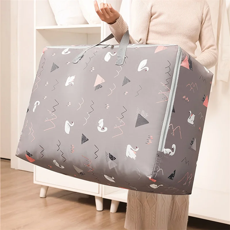 Large Capacity Foldable Clothes Storage Bag Organizer Pillow Quilt Blanket Storage Bag Clothing Container Bag Travel Package New