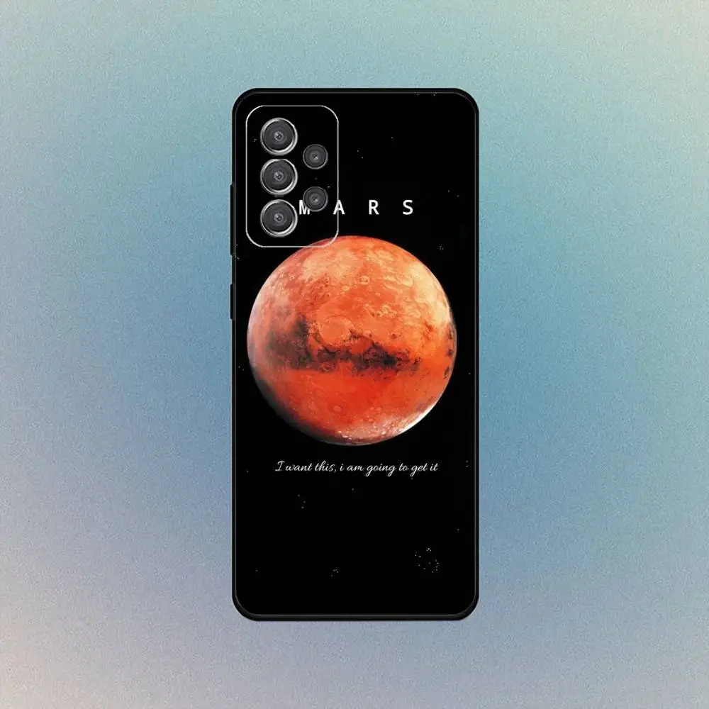 Etui na telefon z motywem ośmiu planet dla Samsunga S25, S24, S21, S22, S23, S30, Ultra, S20, Plus, Fe, Lite, Note, 10, 9, 5G, czarne etui